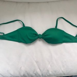 Aerie Ribbed Knotted Bandeau Bikini Top